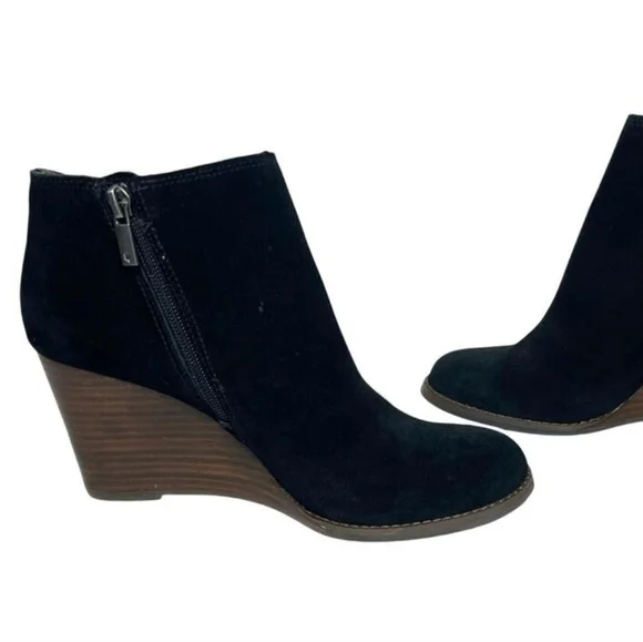 LUCKY BRAND Yakeena Suede Wedge Ankle Booties NWT - Picture 6 of 6